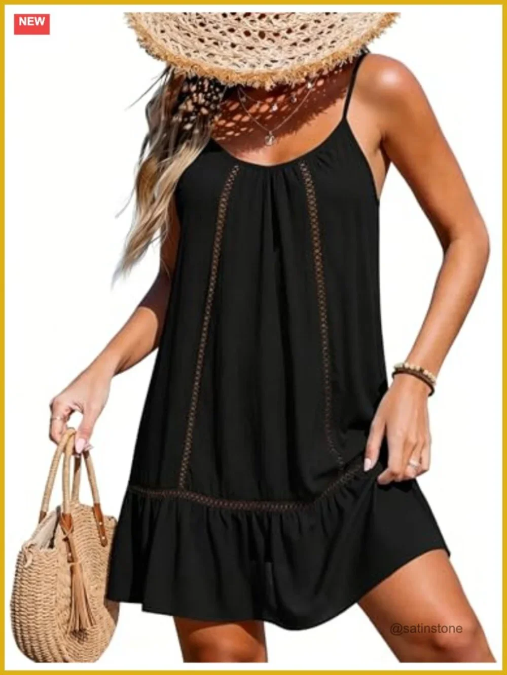 Swimsuit Coverup Spaghetti Strap Beach Cover Up Dress Summer Bikini